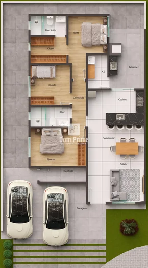 <strong>Casa com 3 quartos 1 Suíte no Condomínio Ecoville</strong>