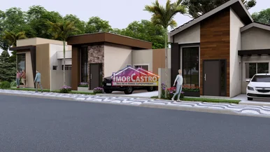 CASA COM SUÍTE EM ÁREA CONSTRUÍDA DE 80M² - CASTROVILLE - Foto 2