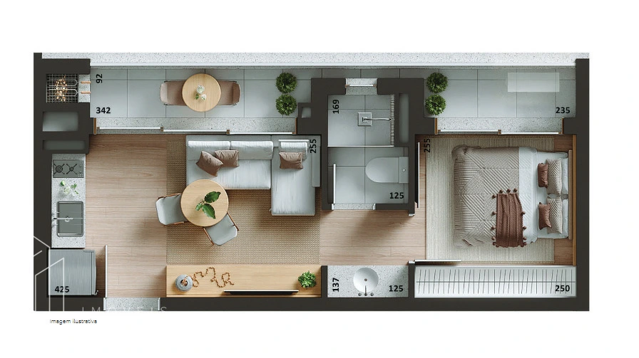 <strong>Studio no edifício Zait - Curitiba</strong>