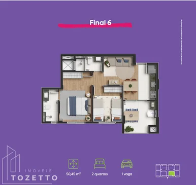 <strong>Apartamento 2 quartos S - Eleva You - Oficinas</strong>