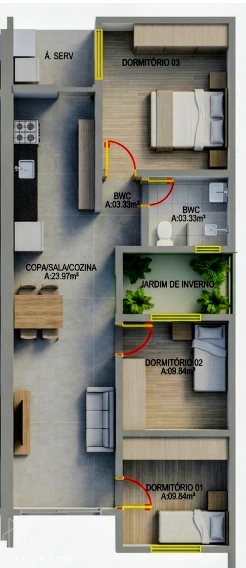 Casa com 3 quartos no Ronda - Foto 1
