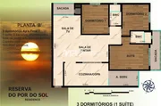 <strong>Edifício Reserva do pôr do sol-Apartamento 3 quartos-Centro</strong>