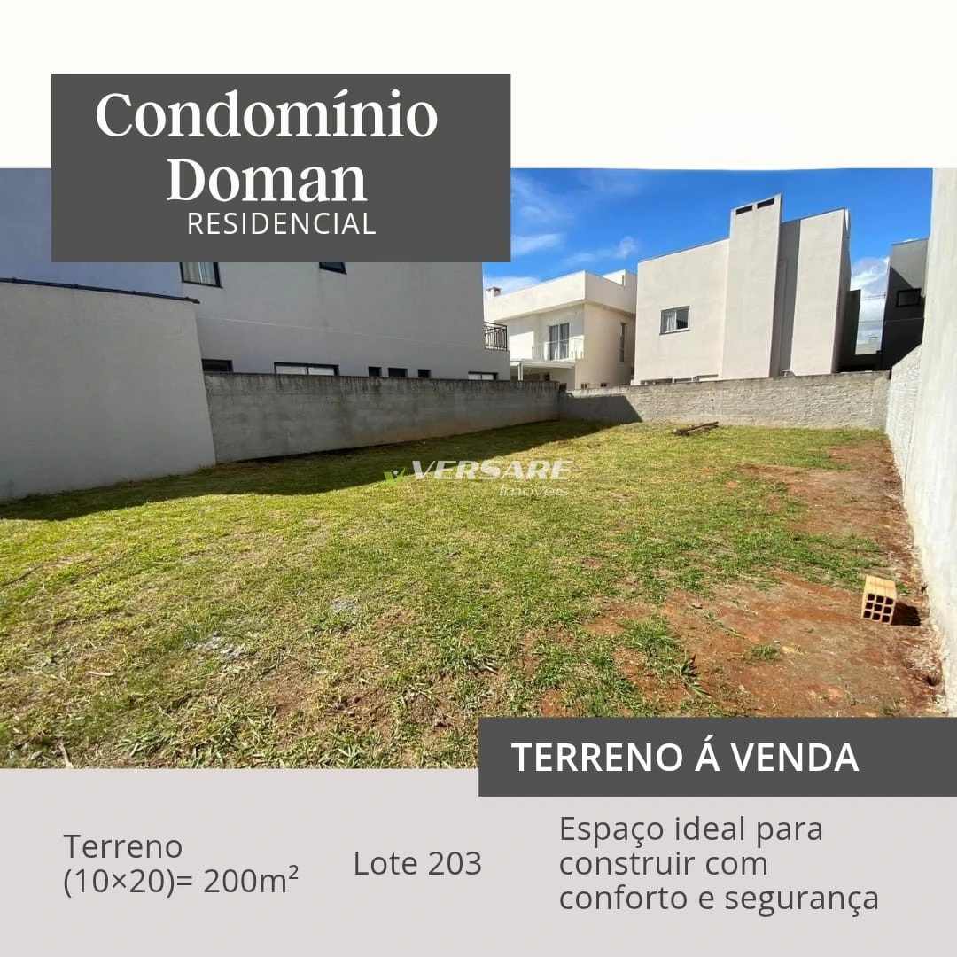 Lote 203 Disponível No Condomínio Doman