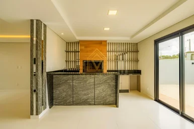 Casa De Alto Padrão No Condomínio Alphaville Ponta Grossa