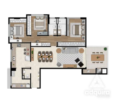 <strong>Apartamento à venda 3 Quartos, 1 Suite, 2 Vagas, 229.17M², E</strong>