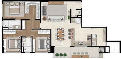Apartamento à Venda 3 Quartos, 1 Suite, 220m², Estrela