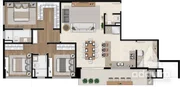 <strong>Apartamento à venda 3 Quartos, 1 Suite, 2 Vagas, 136M², Estr</strong>