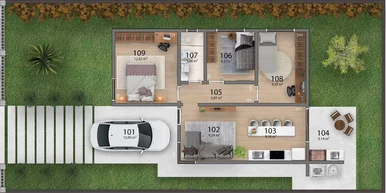 Casa à Venda No Condomínio Le Parc - 70m² De área útil, 279,37m² De Terreno E 03